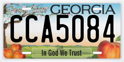 GA license plate CCA5084