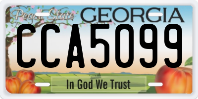 GA license plate CCA5099