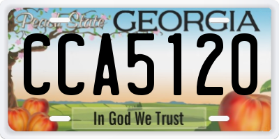 GA license plate CCA5120