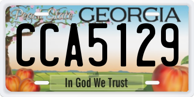 GA license plate CCA5129