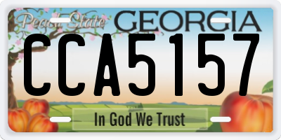 GA license plate CCA5157