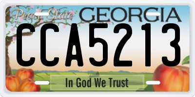 GA license plate CCA5213