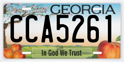 GA license plate CCA5261