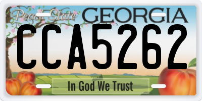 GA license plate CCA5262
