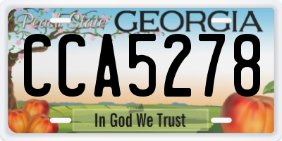 GA license plate CCA5278