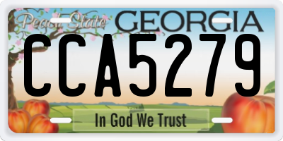 GA license plate CCA5279