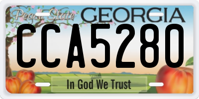 GA license plate CCA5280