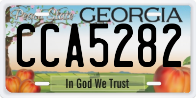 GA license plate CCA5282
