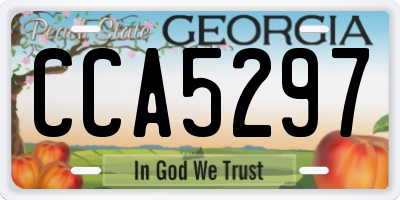 GA license plate CCA5297