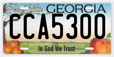 GA license plate CCA5300