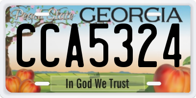 GA license plate CCA5324