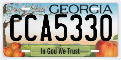 GA license plate CCA5330