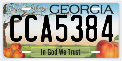 GA license plate CCA5384