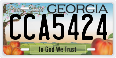 GA license plate CCA5424