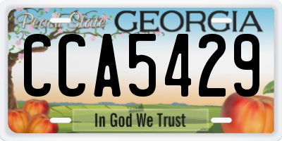 GA license plate CCA5429