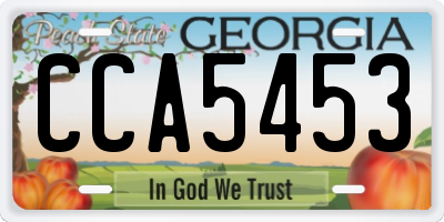 GA license plate CCA5453