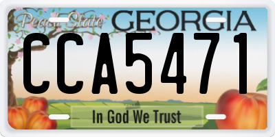 GA license plate CCA5471
