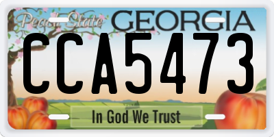 GA license plate CCA5473