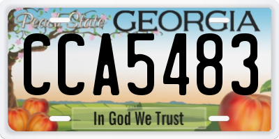 GA license plate CCA5483