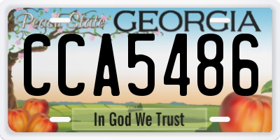 GA license plate CCA5486