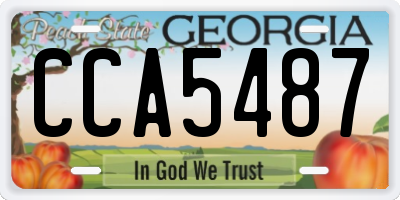 GA license plate CCA5487
