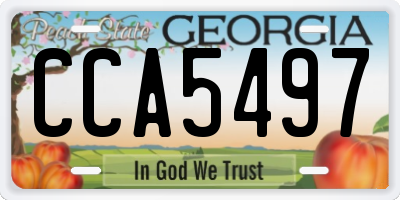 GA license plate CCA5497