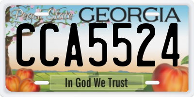GA license plate CCA5524