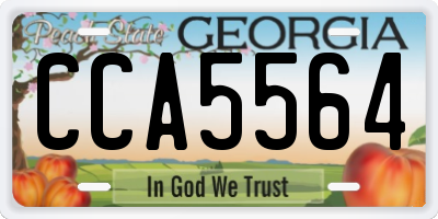GA license plate CCA5564