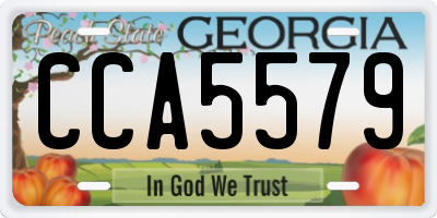 GA license plate CCA5579