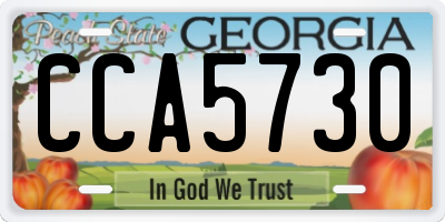 GA license plate CCA5730