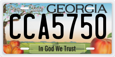 GA license plate CCA5750