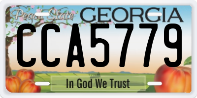 GA license plate CCA5779