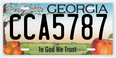 GA license plate CCA5787