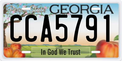 GA license plate CCA5791