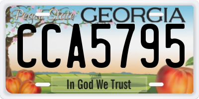 GA license plate CCA5795