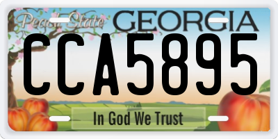 GA license plate CCA5895