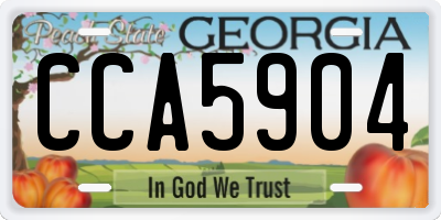 GA license plate CCA5904