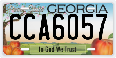 GA license plate CCA6057