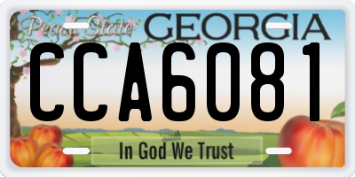 GA license plate CCA6081