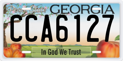GA license plate CCA6127