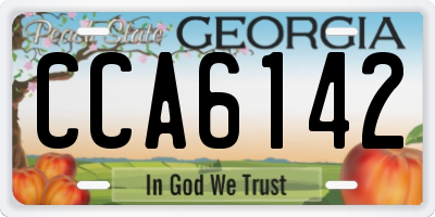 GA license plate CCA6142