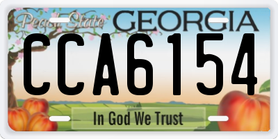 GA license plate CCA6154