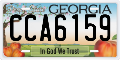 GA license plate CCA6159