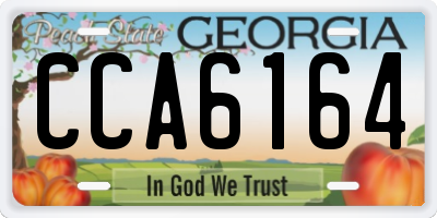 GA license plate CCA6164
