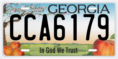 GA license plate CCA6179