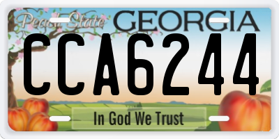 GA license plate CCA6244