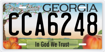 GA license plate CCA6248