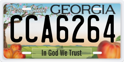 GA license plate CCA6264