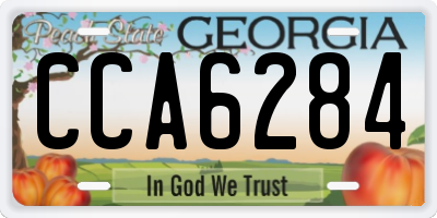 GA license plate CCA6284
