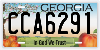 GA license plate CCA6291